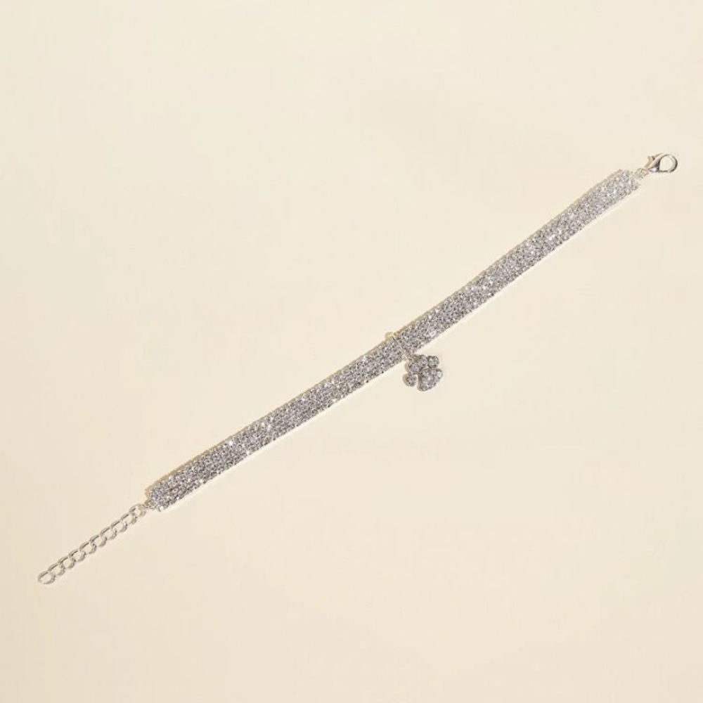 🐾 New Rhinestone Paw Pet Collar - Picture 4 of 5